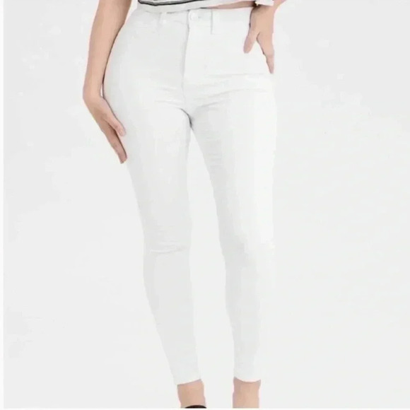 American Eagle NEW‎ Plus Size White Super Curvy Hi-Rise Jeggings Sz 24 Short - Picture 2 of 9